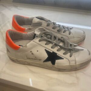 Limited edition 176 out of 251 Golden Goose White and Orange Sneakers